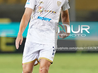 Razvan Marin of Cagliari Calcio is in action during the Serie A match between Lecce and Cagliari in Lecce, Italy, on August 31, 2024. (