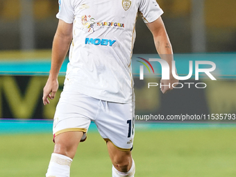 Razvan Marin of Cagliari Calcio is in action during the Serie A match between Lecce and Cagliari in Lecce, Italy, on August 31, 2024. (