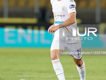 Razvan Marin of Cagliari Calcio is in action during the Serie A match between Lecce and Cagliari in Lecce, Italy, on August 31, 2024. (