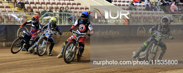 Matt Marson of Belle Vue 'Cool Running' Colts during the WSRA National Development League match between Belle Vue Colts and Edinburgh Monarc...