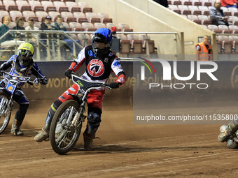 Matt Marson of Belle Vue 'Cool Running' Colts during the WSRA National Development League match between Belle Vue Colts and Edinburgh Monarc...