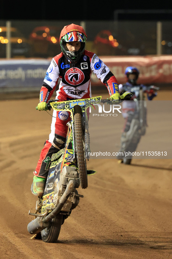 William Cairns (Reserve) of Belle Vue 'Cool Running' Colts during the WSRA National Development League match between Belle Vue Colts and Edi...