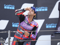 Jorge Martin (89) of Spain and Prima Pramac Racing Ducati during the race day of the Gran Premio GoPro de Aragon at Motorland Aragon Circuit...