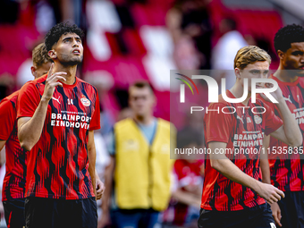 PSV player Ricardo Pepi during the match PSV vs. Go Ahead Eagles at the Philips Stadium for the Dutch Eredivisie 4th round season 2024-2025...