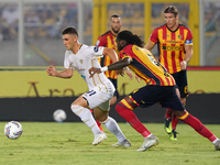 Roberto Piccoli of Cagliari Calcio is in action during the Serie A match between Lecce and Cagliari in Lecce, Italy, on August 31, 2024. (