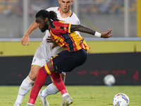 Roberto Piccoli of Cagliari Calcio is in action during the Serie A match between Lecce and Cagliari in Lecce, Italy, on August 31, 2024. (