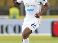 Yerry Mina of Cagliari Calcio is in action during the Serie A match between Lecce and Cagliari in Lecce, Italy, on August 31, 2024. (