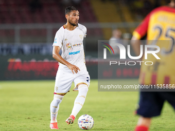 Jose Luis Palomino of Cagliari Calcio is in action during the Serie A match between Lecce and Cagliari in Lecce, Italy, on August 31, 2024....