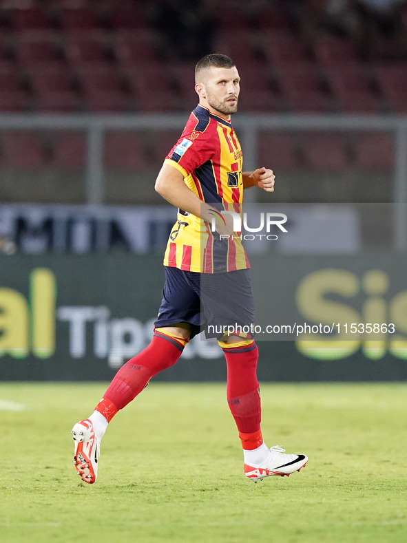 Ante Rebic of US Lecce during the Serie A match between Lecce and Cagliari in Lecce, Italy, on August 31, 2024. 