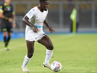 Zito Luvumbo of Cagliari Calcio is in action during the Serie A match between Lecce and Cagliari in Lecce, Italy, on August 31, 2024. (