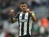 Newcastle United's Bruno Guimaraes during the Premier League match between Newcastle United and Tottenham Hotspur at St. James's Park in New...