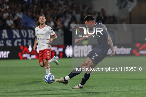 Ante Matej Juric (Brescia Calcio) during the Serie BKT match between Sudtirol and Brescia in Bolzano, Italy, on August 31, 2024. 