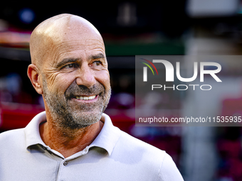 PSV trainer Peter Bosz during the match PSV vs. Go Ahead Eagles at the Philips Stadium for the Dutch Eredivisie 4th round season 2024-2025 i...