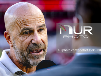 PSV trainer Peter Bosz during the match PSV vs. Go Ahead Eagles at the Philips Stadium for the Dutch Eredivisie 4th round season 2024-2025 i...