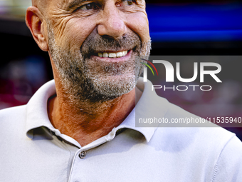 PSV trainer Peter Bosz during the match PSV vs. Go Ahead Eagles at the Philips Stadium for the Dutch Eredivisie 4th round season 2024-2025 i...