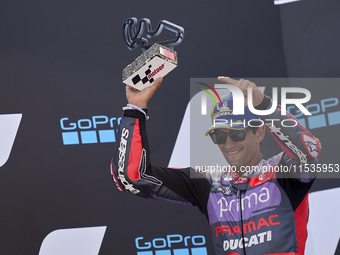 Jorge Martin (89) of Spain and Prima Pramac Racing Ducati during the race day of the Gran Premio GoPro de Aragon at Motorland Aragon Circuit...