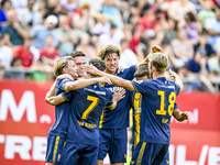 During the match Utrecht - Twente at the Stadium Galgenwaard for the Dutch Eredivisie 4th round season 2024-2025 in Utrecht, Netherlands, on...