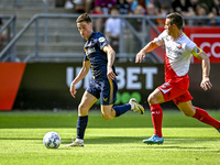 FC Twente player Daan Rots and FC Utrecht player Nick Viergever during the match Utrecht vs. Twente at Stadium Galgenwaard for the Dutch Ere...