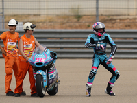 Jake Dixon (96) of Great Brof Italy and in and Cfmoto Inde Aspar Team Kalex celebrates victory after ooothe race day of the Gran Premio GoPr...