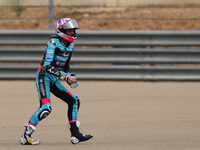 Jake Dixon (96) of Great Brof Italy and in and Cfmoto Inde Aspar Team Kalex celebrates victory after ooothe race day of the Gran Premio GoPr...