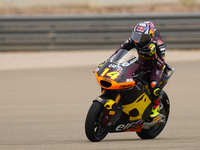 Tony Arbolino (14) of Italy and Elf Marc Vds Racing Team Kalex during the race day of the Gran Premio GoPro de Aragon at Motorland Aragon Ci...