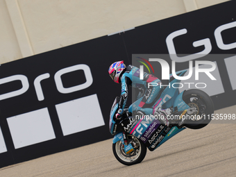 Jake Dixon (96) of Great Brof Italy and in and Cfmoto Inde Aspar Team Kalex celebrates victory after the race day of the Gran Premio GoPro d...