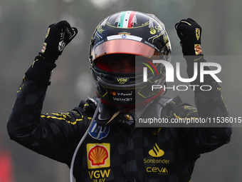 Charles Leclerc of Ferrari after the Formula 1 Italian Grand Prix at Autodromo Nazionale di Monza in Monza, Italy on September 1, 2024. (