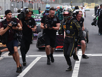 Charles Leclerc of Ferrari after the Formula 1 Italian Grand Prix at Autodromo Nazionale di Monza in Monza, Italy on September 1, 2024. (