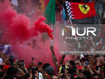 Fans after the Formula 1 Italian Grand Prix at Autodromo Nazionale di Monza in Monza, Italy on September 1, 2024. (