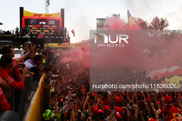 Charles Leclerc of Ferrari after the Formula 1 Italian Grand Prix at Autodromo Nazionale di Monza in Monza, Italy on September 1, 2024. 