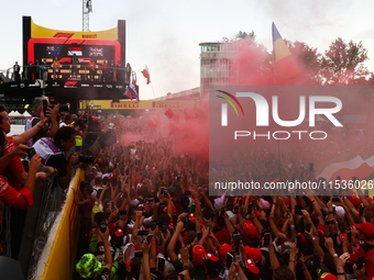 Charles Leclerc of Ferrari after the Formula 1 Italian Grand Prix at Autodromo Nazionale di Monza in Monza, Italy on September 1, 2024. (