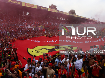 Fans after the Formula 1 Italian Grand Prix at Autodromo Nazionale di Monza in Monza, Italy on September 1, 2024. (