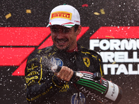 Charles Leclerc of Ferrari after the Formula 1 Italian Grand Prix at Autodromo Nazionale di Monza in Monza, Italy on September 1, 2024. (