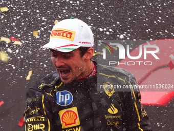 Charles Leclerc of Ferrari after the Formula 1 Italian Grand Prix at Autodromo Nazionale di Monza in Monza, Italy on September 1, 2024. (