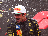 Charles Leclerc of Ferrari after the Formula 1 Italian Grand Prix at Autodromo Nazionale di Monza in Monza, Italy on September 1, 2024. (