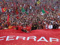 Fans after the Formula 1 Italian Grand Prix at Autodromo Nazionale di Monza in Monza, Italy on September 1, 2024. (