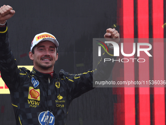 Charles Leclerc of Ferrari after the Formula 1 Italian Grand Prix at Autodromo Nazionale di Monza in Monza, Italy on September 1, 2024. (