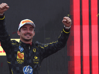 Charles Leclerc of Ferrari after the Formula 1 Italian Grand Prix at Autodromo Nazionale di Monza in Monza, Italy on September 1, 2024. (