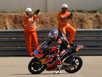 Jose Antonio Rueda (99) of Spain and Red Bull KTM Ajo KTM during the race day of the Gran Premio GoPro de Aragon at Motorland Aragon Circuit...