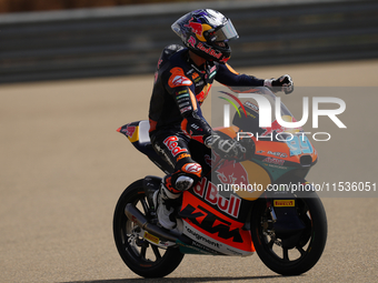 Jose Antonio Rueda (99) of Spain and Red Bull KTM Ajo KTM during the race day of the Gran Premio GoPro de Aragon at Motorland Aragon Circuit...