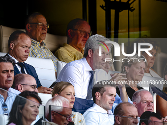 Marcel Brands attends the match between PSV and Go Ahead Eagles at the Philips Stadium for the Dutch Eredivisie 4th round season 2024-2025 i...