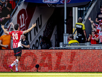 PSV player Guus Til celebrates the goal during the match between PSV and Go Ahead Eagles at the Philips Stadium for the Dutch Eredivisie 4th...