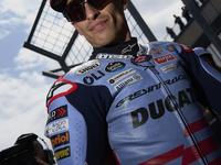 Marc Marquez (93) of Spain and Gresini Racing Moto GP Ducati during the race day of the Gran Premio GoPro de Aragon at Motorland Aragon Circ...