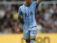 Tottenham Hotspur's Pedro Porro during the Premier League match between Newcastle United and Tottenham Hotspur at St. James's Park in Newcas...