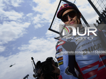 Marc Marquez (93) of Spain and Gresini Racing Moto GP Ducati during the race day of the Gran Premio GoPro de Aragon at Motorland Aragon Circ...