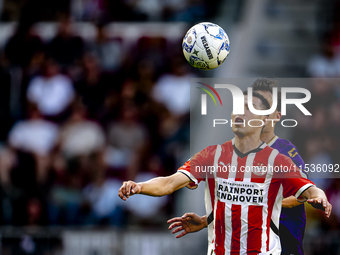 PSV player Hirving Lozano plays during the match PSV vs. Go Ahead Eagles at the Philips Stadium for the Dutch Eredivisie 4th round season 20...