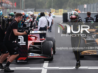 Charles Leclerc of Ferrari after the Formula 1 Italian Grand Prix at Autodromo Nazionale di Monza in Monza, Italy on September 1, 2024. (