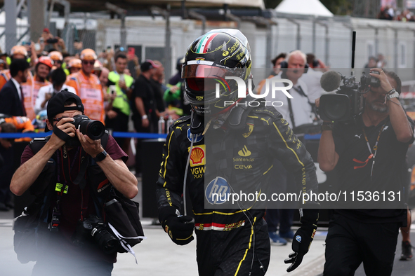 Charles Leclerc of Ferrari after the Formula 1 Italian Grand Prix at Autodromo Nazionale di Monza in Monza, Italy on September 1, 2024. 