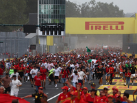 Fans after the Formula 1 Italian Grand Prix at Autodromo Nazionale di Monza in Monza, Italy on September 1, 2024. (