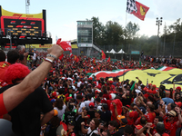 Fans after the Formula 1 Italian Grand Prix at Autodromo Nazionale di Monza in Monza, Italy on September 1, 2024. (